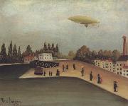 Henri Rousseau Landscape with a Dirigible oil painting artist